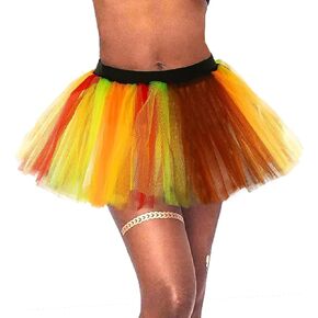 Thanksgiving Turkey Tutu for Women Adults Running Orange Brown Tutu Skirt Sequin Turkey Headband Costume Festival