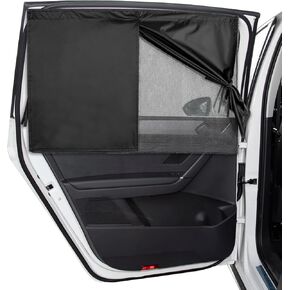 2 PCS Car Window Shades, 18.89"×19.68" Magnetic Double Layer Car Side Window Sun Shades with Full Shade/Half Shade, Front Window Covers for Driver,Car Accessories