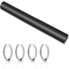 Gasoline Fuel Filler Neck Hose with 4 Hose Clamps Fuel Filler Hose Reinforced Gas Tank Filler Hose (45 Degree, 2" ID, 15 7/8" Long)