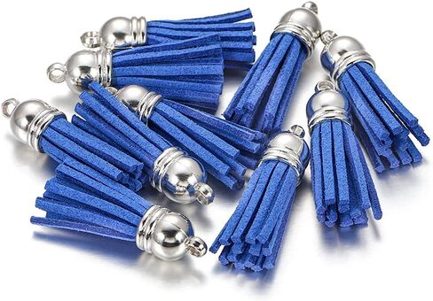 MSCFTFB 100 Pieces 1.5inch Mini Tassels Faux Suede Mala Tassel Kit for Earring Necklace Jewelry Making Garland Keychain Charms DIY Crafts (Orange) in Saudi Arabia