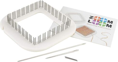 Westlake Art Birsppy Zoom Loom 4"x4" Pin Loom، 6.4 أونصة - النسيج أصبح سهلاً للمبتدئين والخبراء | فرشاة طلاء بالألوان المائية، أداة حرفية محمولة ومتعددة الاستخدامات - [عبوة من قطعة واحدة in Saudi Arabia