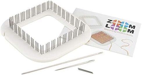 Westlake Art Birsppy Zoom Loom 4"x4" Pin Loom، 6.4 أونصة - النسيج أصبح سهلاً للمبتدئين والخبراء | فرشاة طلاء بالألوان المائية، أداة حرفية محمولة ومتعددة الاستخدامات - [عبوة من قطعة واحدة in Saudi Arabia