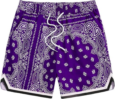 Floerns Men's Boho Tribal Print Drawstring Waist Summer Shorts with Pocket in Saudi Arabia