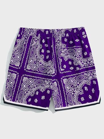 Floerns Men's Boho Tribal Print Drawstring Waist Summer Shorts with Pocket in Saudi Arabia