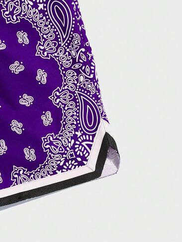 Floerns Men's Boho Tribal Print Drawstring Waist Summer Shorts with Pocket in Saudi Arabia