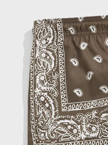 Floerns Men's Boho Tribal Print Drawstring Waist Summer Shorts with Pocket in Saudi Arabia