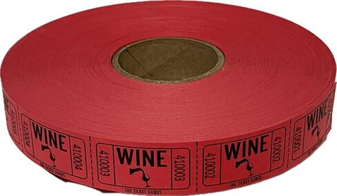 The Ticket Gurus-2000 Red Wine Single Roll تذاكر يانصيب مرقمة على التوالي in Saudi Arabia