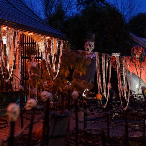 قماش مخيف للهالوين، شاش مخيف للدم مقاس 8.89 سم × 93.48 سم، إكسسوارات تنكرية لشريط الدم لحفلة الهالوين، ملحقات تنكرية للأم والزومبي in Kuwait