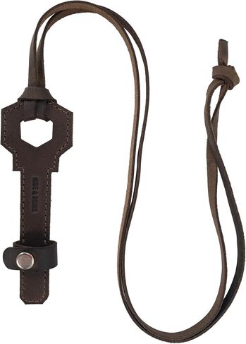 Hide & Drink - Key Shape Adjustable Eyeglasses Strap Handmade from Full Grain Leather - Bourbon Brown in Saudi Arabia