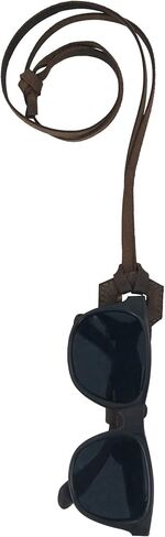 Hide & Drink - Key Shape Adjustable Eyeglasses Strap Handmade from Full Grain Leather - Bourbon Brown in Saudi Arabia