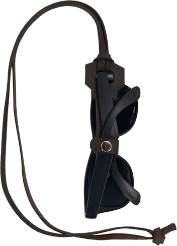 Hide & Drink - Key Shape Adjustable Eyeglasses Strap Handmade from Full Grain Leather - Bourbon Brown in Saudi Arabia
