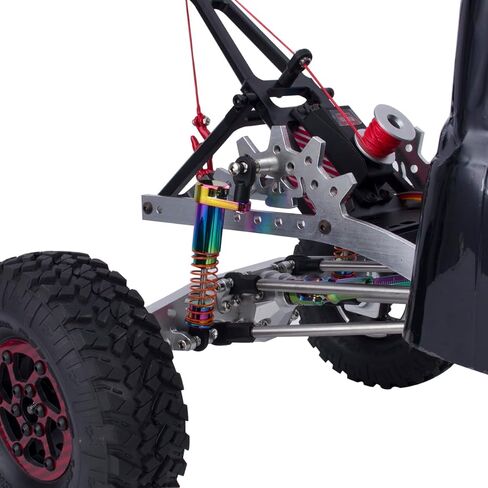 ممتص الصدمات RC قطعتان من مخمدات RC مع غطاء إزاحة لـ 1/10 RC Crawler SCX10 TRX4 Capra LCG Cheater Rigs VS4-10 90046 D90 (95 مم قطعتان) in Kuwait