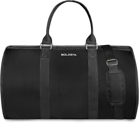 3Pcs Garment Duffle Bags for Travel Convertible Carry on Garment Bag for Women with Shoe Pouch Hanging Suit Bag for Clothes/Dresses (Black) in Saudi Arabia