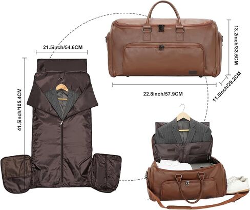 Seyfocnia Carry On Garment Bag for Travel, Convertible Travel Garment Bag for Men Women 2 in 1 Hanging Suitcase Suit Business Travel Bag in Saudi Arabia