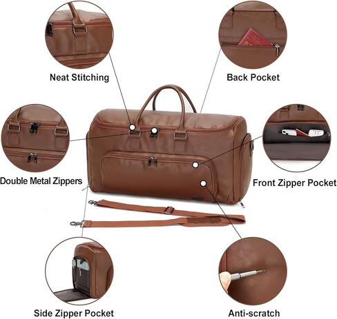 Seyfocnia Carry On Garment Bag for Travel, Convertible Travel Garment Bag for Men Women 2 in 1 Hanging Suitcase Suit Business Travel Bag in Saudi Arabia