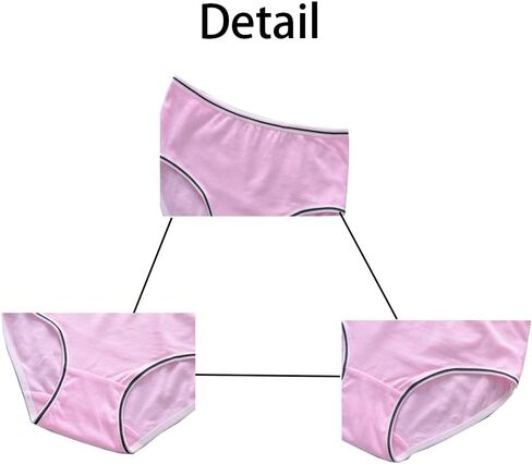 Teen Girls Underwear for 12 Pack Cotton Briefs (L, Multicolor, 8-16Years) in Saudi Arabia