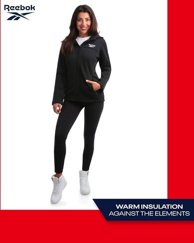 Reebok Women's Jacket - Windproof Woven Softshell Jacket with Hood for Running, Hiking - Lightweight Jackets for Women (S-XL) in Kuwait