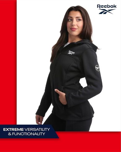 Reebok Women's Jacket - Windproof Woven Softshell Jacket with Hood for Running, Hiking - Lightweight Jackets for Women (S-XL) in Kuwait