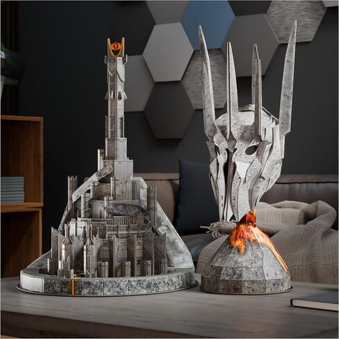 Lord of The Rings Barad-Dur Eye of Sauron 3D Model Kit 204 Pcs, Desk Décor Adult Puzzles for LOTR Fans, 3D Puzzles for Adults & Teens 12+ in Saudi Arabia