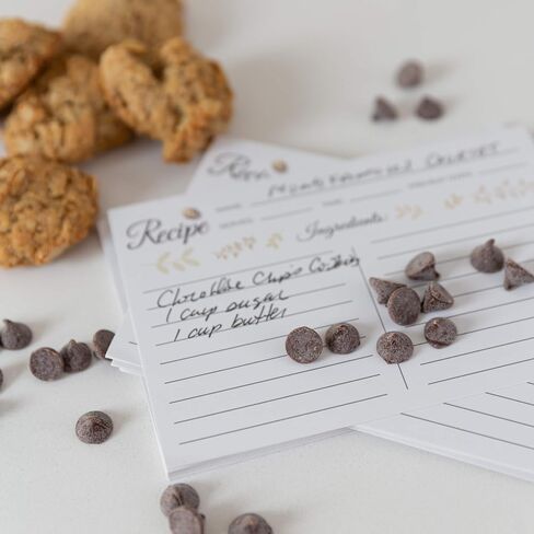4x6 Double Sided - Thick Recipe Card with Plenty of Writing Space - Set of 50 Blank Ideal Recipe Cards for Bridal Shower, Weddings, Graduation and Mother's Day in Saudi Arabia
