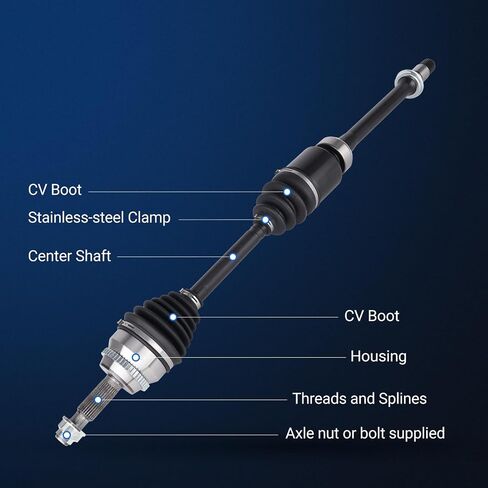 مجموعة عمود المحور Autoround 665247 CV متوافقة مع Toyota Camry 2002-2009، Highlander 2001-2007، Solara 2004-2008، L4 2.4L، جانب الركاب الأيمن الأمامي، استبدال # 4341006231 in Saudi Arabia