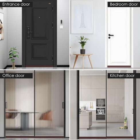 Under Door Draft Stopper & Weather Stripping Door Seal - Easy to Install, Block Noise & Cold Air, Reduce Wind/Breeze,Perfect Door Stoppers for Bottom of Door (Brown, 2“ W x 39" L) in Saudi Arabia
