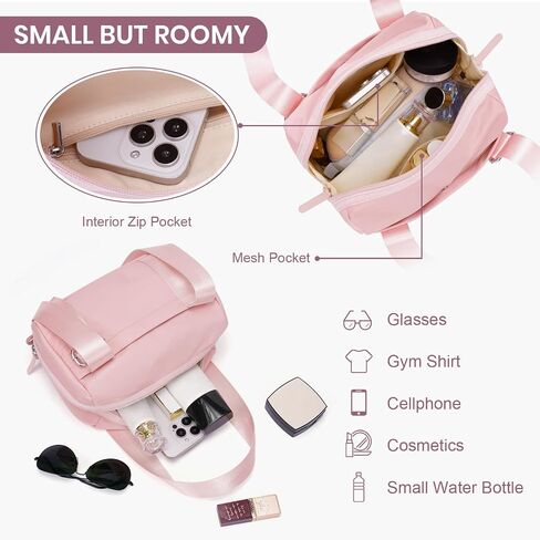 Mini Gym Bag Small Duffle Bags Tote for Women Pink Workout Bag Lightweight for Weekender Travel Sports Yoga Fitness in Saudi Arabia