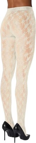 Wolford Rose Tights for Women Floral Pattern Sheer Net Hosiery Elastic Logo Waistband Pantyhose Stockings Sustainably Dyed in Saudi Arabia