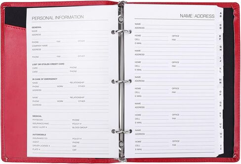 Office Depot Vinyl Ringbound Telephone/Address Book, 6 5/16in. x 9, N20107721 in Saudi Arabia