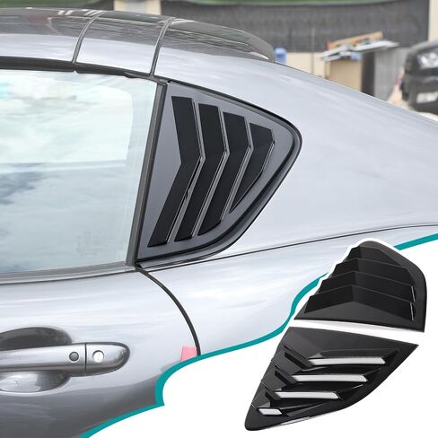 Rear Side Window Louvers Air Ven Decorative Compatible with Mazda MX-5 ND 2015-2023 Automotive Rear Window Triangular Glass Decorative Cover ABS,Only Fit Hardtop Version (Matt Black) in Saudi Arabia