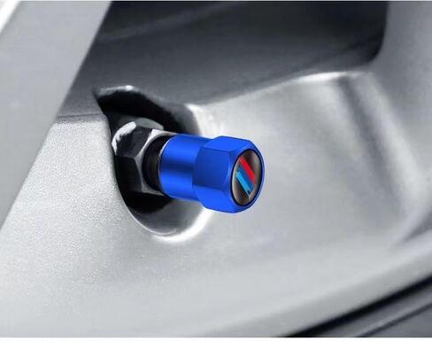 أغطية صمامات جذعية لإطارات عجلات السيارة متوافقة مع سلسلة BMW M 3 5 7 X1 X3 M3 M5 X1 X5 X6 (أسود) in Saudi Arabia