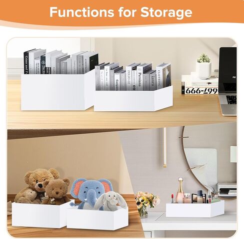 مجموعة رافعات بوفيه أكريليك بيضاء من Heuyrao، 6 قطع، صناديق أكريليك بيضاء لعرض الطعام مع قيعان مجوفة، حاملات عرض طعام بيضاء للكعك والمقتنيات والألعاب والمجوهرات ومستحضرات التجميل in Kuwait