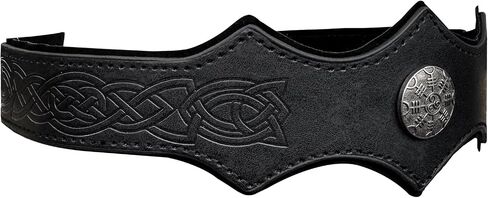 JAOYU Medieval Headpiece Embossed Faux Leather Headband Adjustable Renaissance Cosplay Costume Ren Faire Accessories in Kuwait