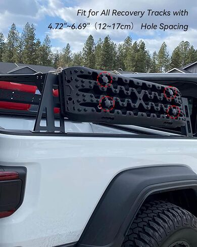 Recovery Track Mounting Pins Kits Adjustable Support Brackets for Traction Boards, Fit for All Recovery Tracks with 4.72"-6.69" 12-17cm Hole Spacing in Saudi Arabia