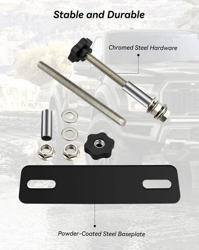 Recovery Track Mounting Pins Kits Adjustable Support Brackets for Traction Boards, Fit for All Recovery Tracks with 4.72"-6.69" 12-17cm Hole Spacing in Saudi Arabia