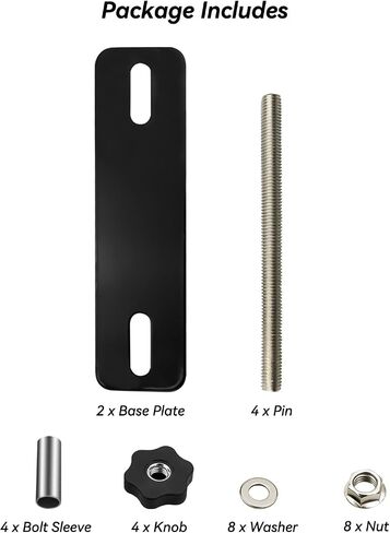 Recovery Track Mounting Pins Kits Adjustable Support Brackets for Traction Boards, Fit for All Recovery Tracks with 4.72"-6.69" 12-17cm Hole Spacing in Saudi Arabia