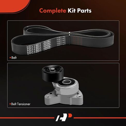A-Premium Engine Serpentine Belt Drive Kit Compatible with Honda CR-V CRV 2010 2011-2.4L GAS in Saudi Arabia