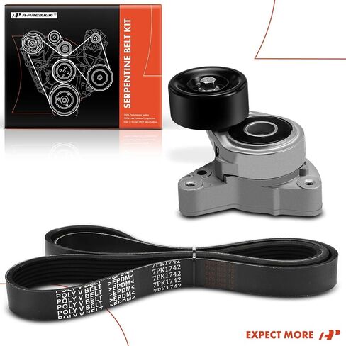 A-Premium Engine Serpentine Belt Drive Kit Compatible with Honda CR-V CRV 2010 2011-2.4L GAS in Saudi Arabia