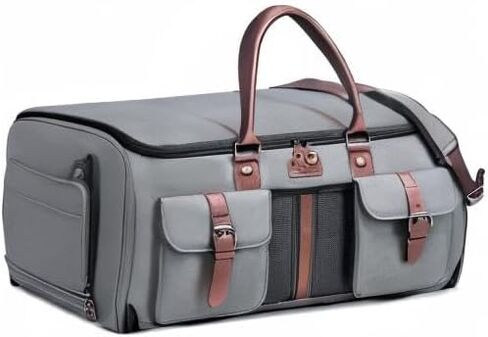 Garment Bag for Travel, Carry on Convertible Garment Duffle Bags for Men Women with Shoe Compartment - 2 in 1 Hanging Suitcase Suit Travel Bags in Kuwait