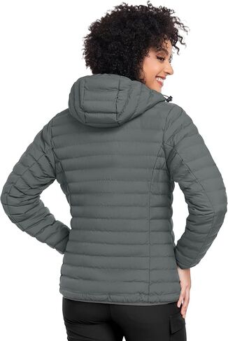 سترة نسائية منتفخة دافئة مقاومة للماء من Little Donkey Andy، معطف شتوي مقاوم للرياح مع عزل معاد تدويره in Kuwait