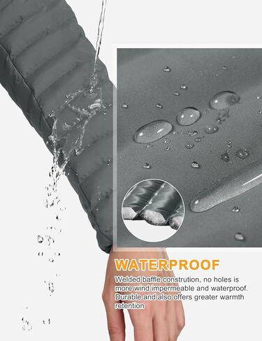 سترة نسائية منتفخة دافئة مقاومة للماء من Little Donkey Andy، معطف شتوي مقاوم للرياح مع عزل معاد تدويره in Kuwait