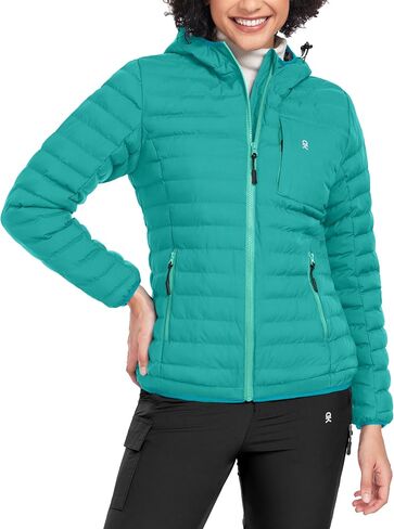 Little Donkey Andy Women's Warm Waterproof Puffer Jacket Hooded Windproof Winter Coat with Recycled Insulation in Kuwait