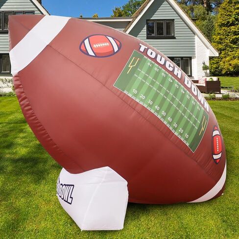 Icywye 6FT Large Football Party Decorations - Outdoor Football Inflatable Decor with Built-in LED Light - Indoor Football Themed Party Supplies Blow Up Decoration for Yard Holiday in Saudi Arabia