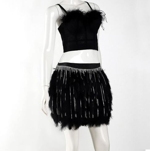 Miuco Womens Feather Skirt in Saudi Arabia