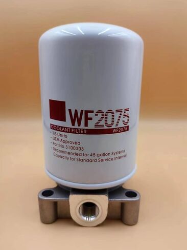 WF2075 DCA4 Water coolant filter Spin-On Compatible with Cummins ISM11 Peterbilt Series 60 Engine,Thread Size 11/16-16 UN-2B (WF2075 filter with base) in Saudi Arabia