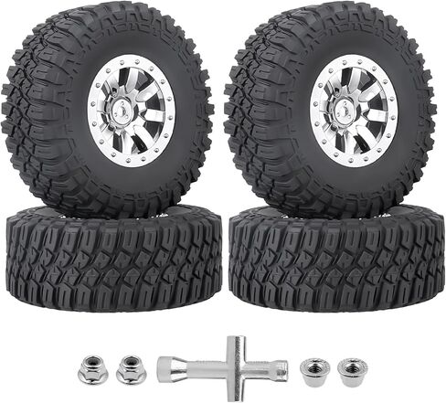 إطارات وعجلات دورة قصيرة RC من HobbyPark مقاس 12 مم سداسي 1/10 لـ Traxxas Slash 4x4 2wd Vxl BL-2S Redcat Blackout SC Pro TR10 Losi 22S SCT 3S 4S Lipo Brushless 4 مجموعات (النمط B) in Saudi Arabia