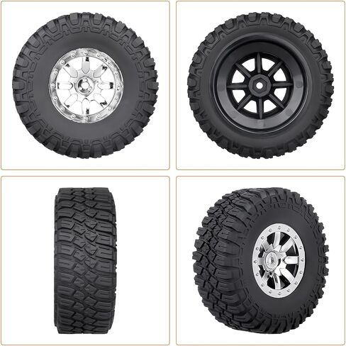 إطارات وعجلات دورة قصيرة RC من HobbyPark مقاس 12 مم سداسي 1/10 لـ Traxxas Slash 4x4 2wd Vxl BL-2S Redcat Blackout SC Pro TR10 Losi 22S SCT 3S 4S Lipo Brushless 4 مجموعات (النمط B) in Saudi Arabia