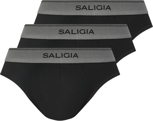 SALIGIA Retro Classic Men's Briefs - Premium Cotton Men's Underwear Pack with Breathable and Supportive Double-Layered Pouch in Saudi Arabia