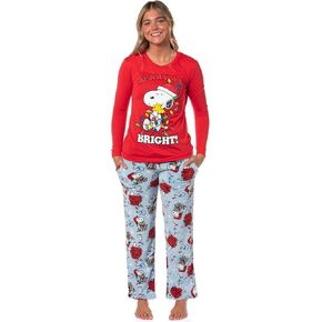 Peanuts Christmas Pajamas Snoopy Merry & Bright Holiday Matching Family Adult Kids and Toddlers Pajama Set in Kuwait
