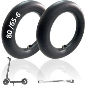 80/65-6 Inner Tubes, 10 Inch Scooter Tubes with 90 Degree, 10x3.0 Replacement Inner Tubes for 255x80 90/65-6.5 Tires Thickened Widened Pack of 2